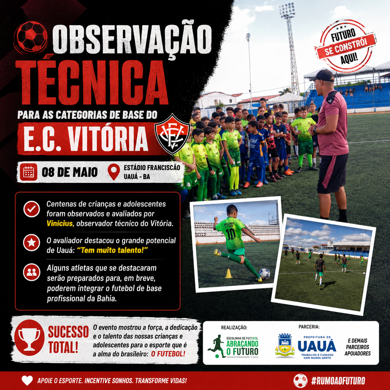Uauá recebeu avaliador do E. C. VITÓRIA